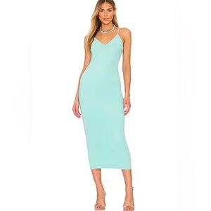 AFRM Amina Mesh Dress in Aqua